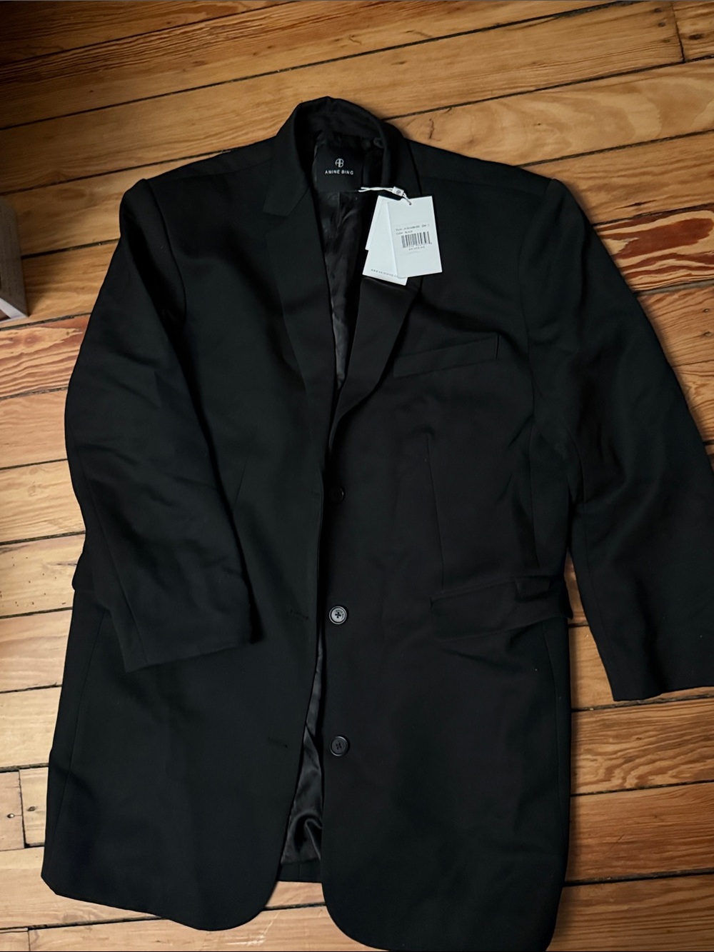 Anine Bing Black oversized Blazer Coat